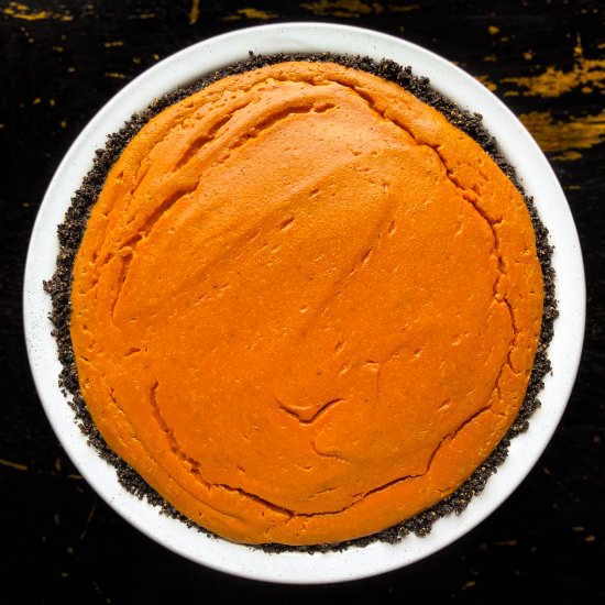 Carrot Pie with Black Sesame Crust