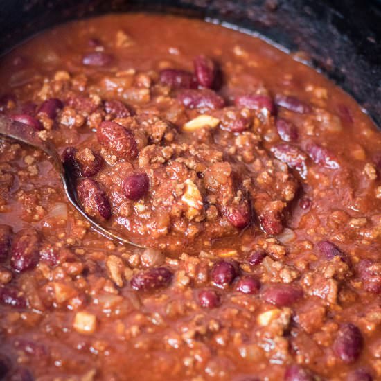 The Best Crockpot Chili EVER