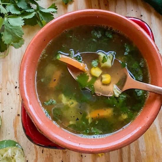 Lemon Coriander and Amla Soup