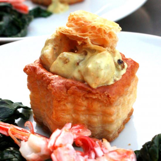 Vol au vent with Salmon