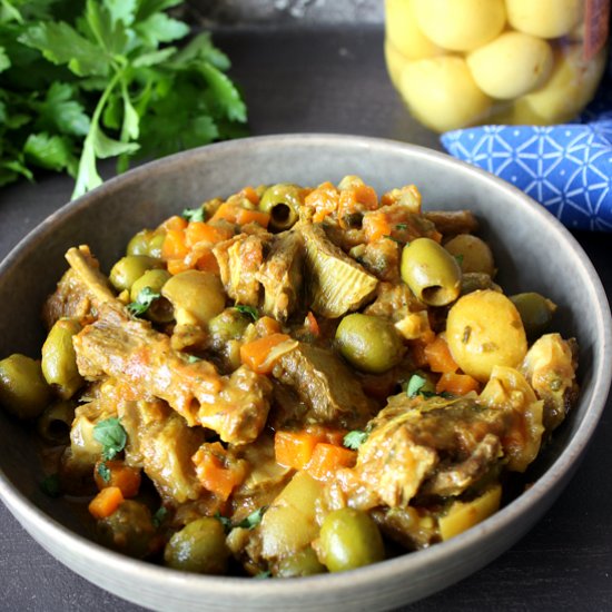 Preserved lemon & olive lamb tajine