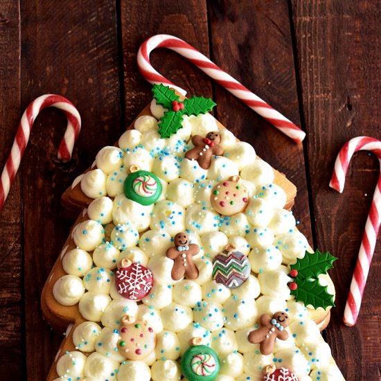 Cookie cake christmas tree