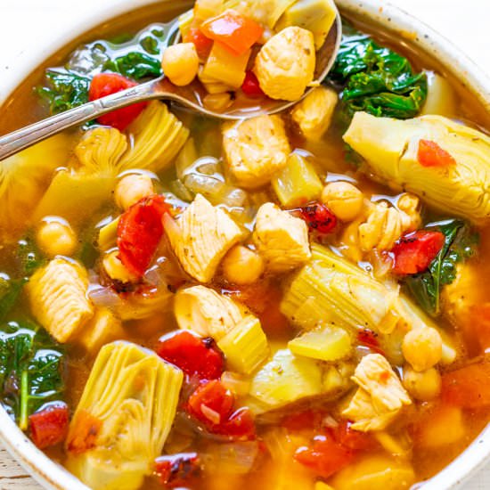 30-Min Mediterranean Chicken Soup