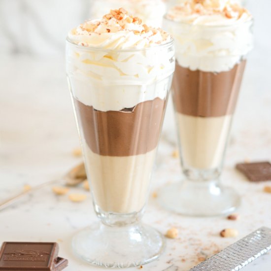 Peanut Butter Chocolate Puddings