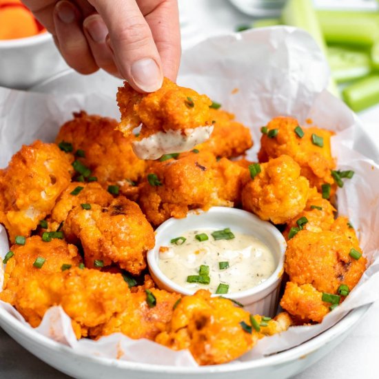 Vegan Buffalo Cauliflower Wings