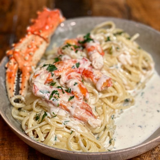 Crab Alfredo Pasta