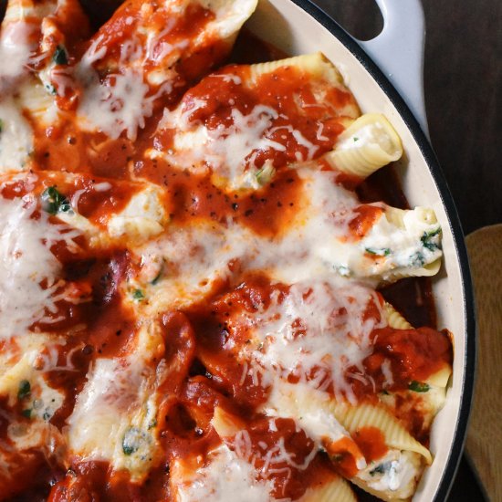 No-Bake Spinach Stuffed Shells