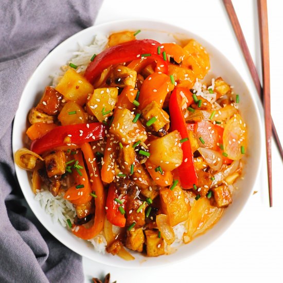 Sweet and sour tofu