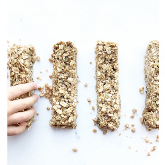 No Bake Banana Heath Granola Bars