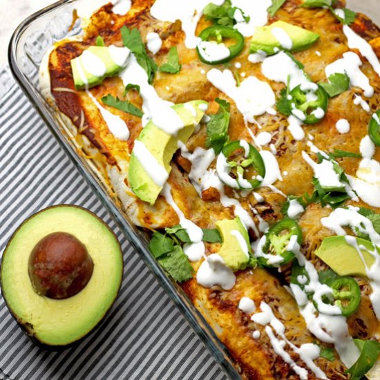 Smoked Chicken Enchiladas