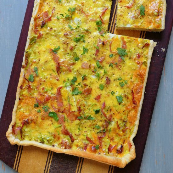 Schabziger Quiche with Ham & Leeks