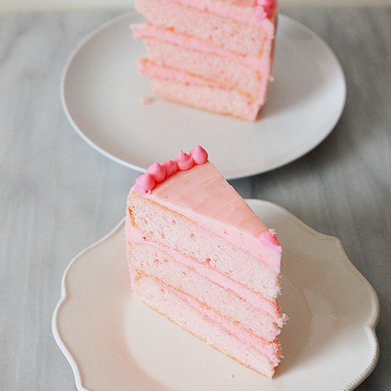 Pink champagne cake