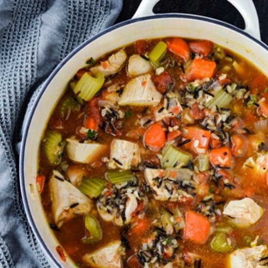 Healthy Wild Rice Chicken Soup