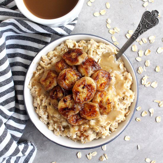 Caramel Banana Protein Oatmeal