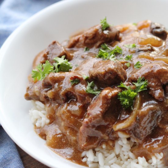 Crock Pot Beef Tips with Gravy