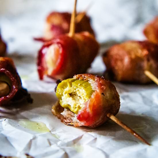 Bacon Wrapped Stuffed Olives