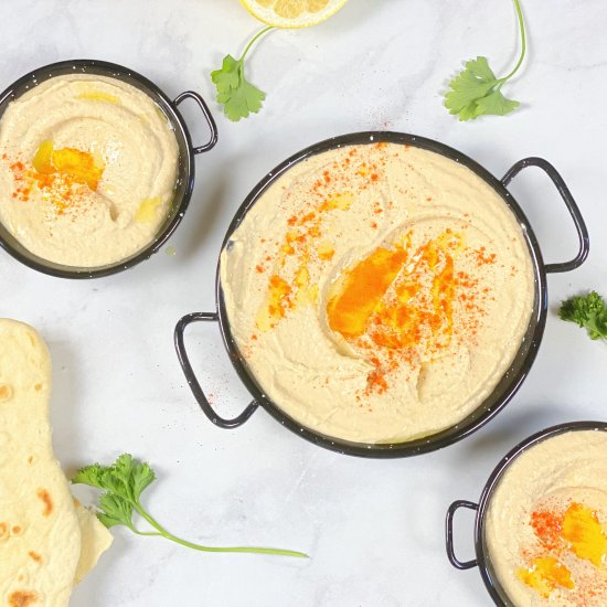 Homemade hummus