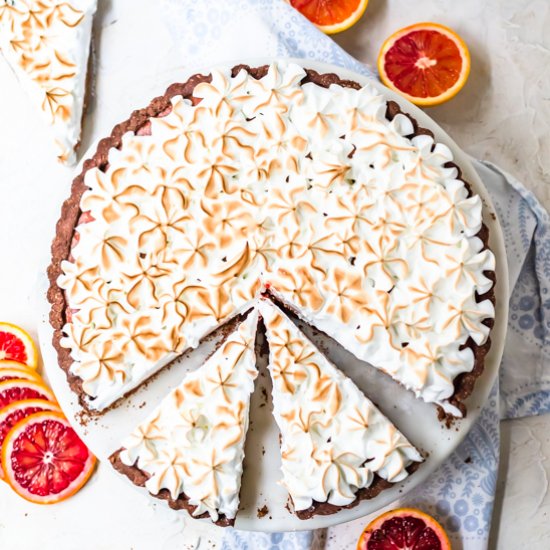 Blood orange tart