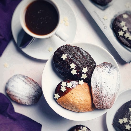 Espresso Madeleines w’ Mocha Glaze