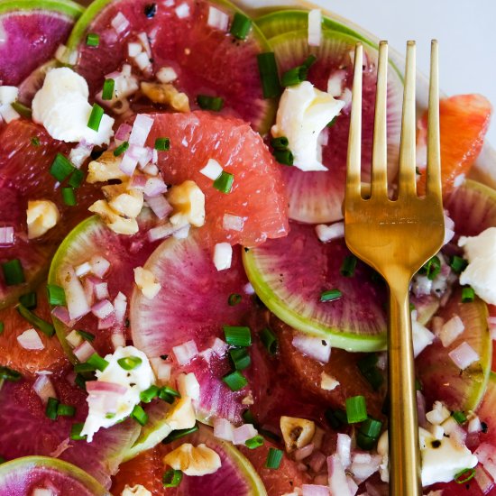 Watermelon Radish & Citrus Salad