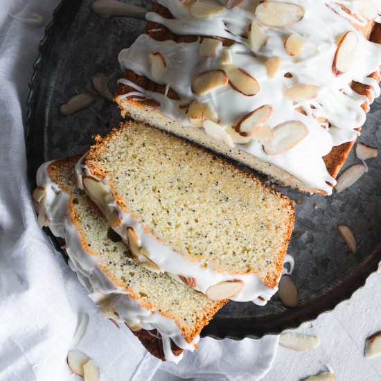 Glazed Almond Poppy Seed Bread