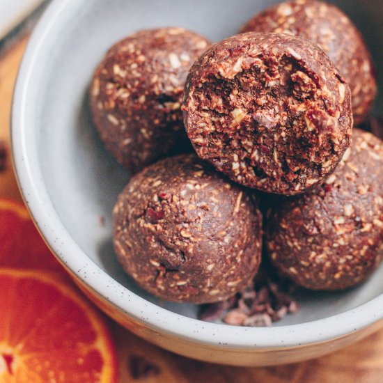 Orange Chocolate Energy Balls