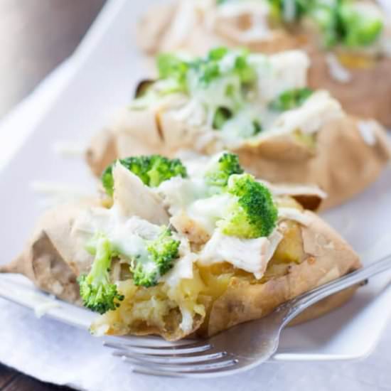 Stuffed White Sweet Potato