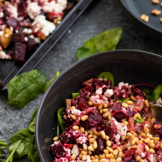 Roasted Beet Salad with Feta Cheese