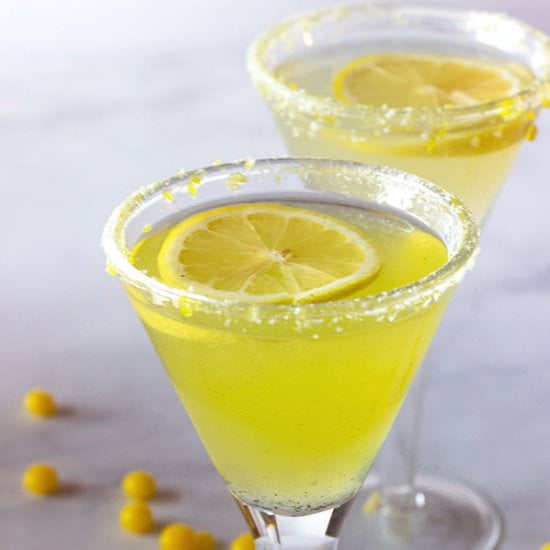 Candied Martini Lemon Cocktail