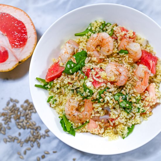 Prawn and Grapefruit Bulgur Salad