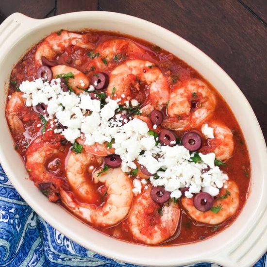 Shrimp Saganaki with Crusty Bread