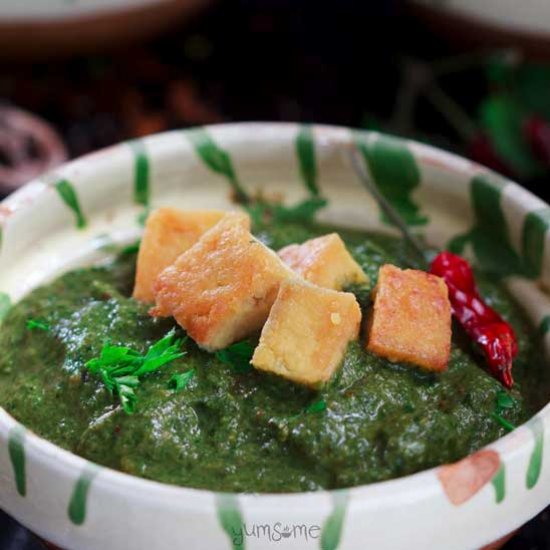 VEGAN PALAK PANEER