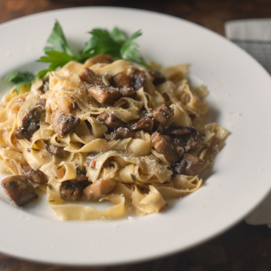 Homemade Pasta with Mushrooms