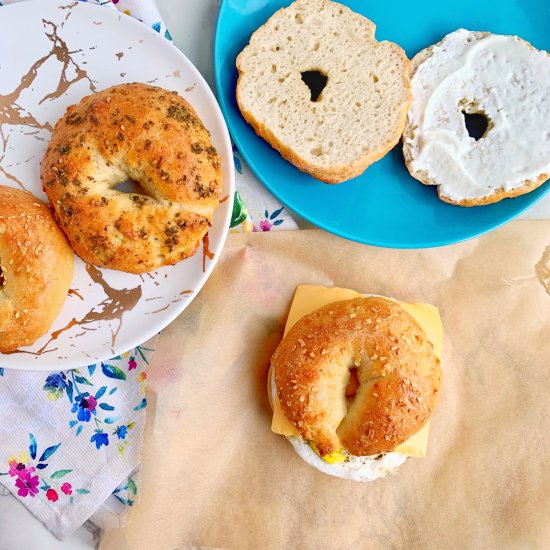 2 Ingredient Dough Onion Bagels