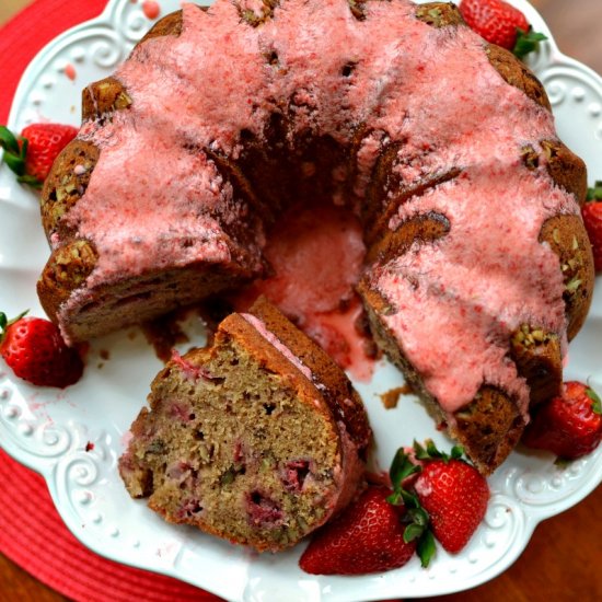 All Natural Strawberry Bundt Cake