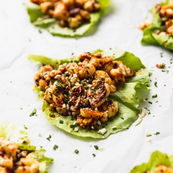 Teriyaki Cauliflower Lettuce Wraps