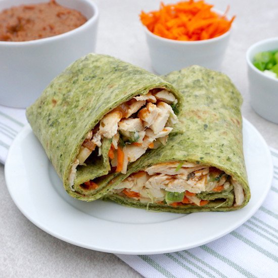 Thai Chicken Peanut Wrap