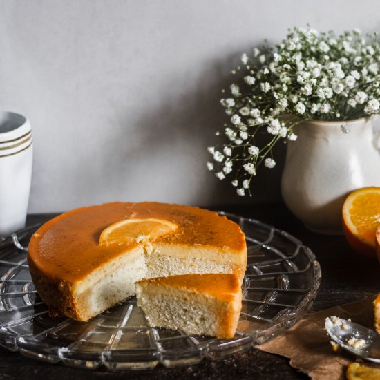 Orange Creme Caramel Cake