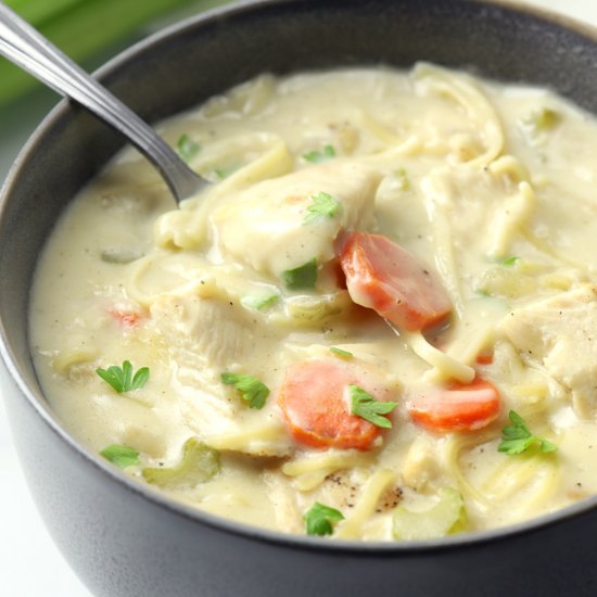 Creamy Turkey Noodle Soup