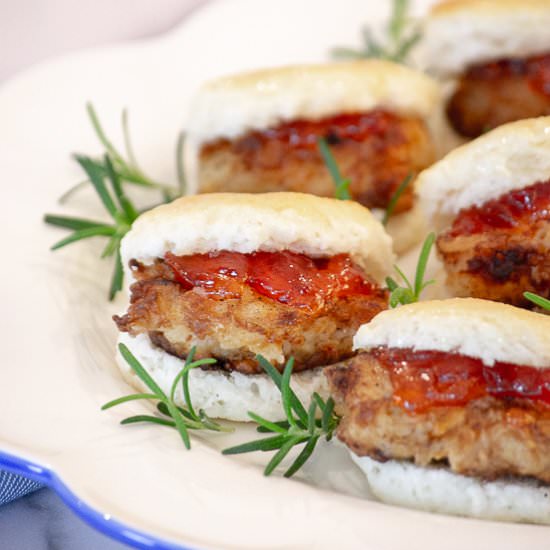 Red Pepper Jelly Chicken Biscuits