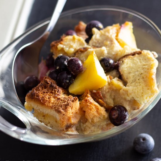 Blueberry & Mango Bread Pudding