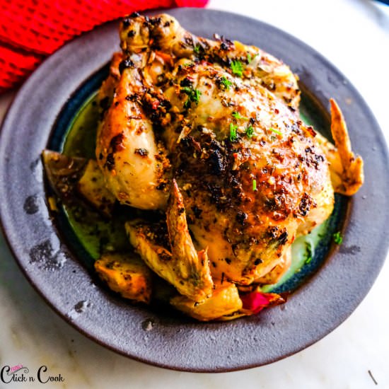 Garlic Herb Butter Roasted Chicken