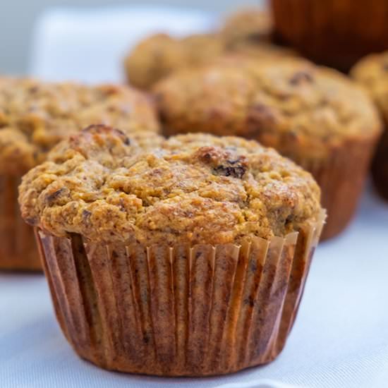 GF Sugar-Free Flax Muffins Raisins