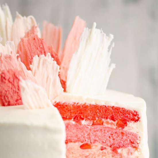 Strawberry Ombre Cake