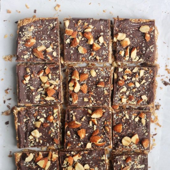 Chocolate Almond Butter Oat Bars