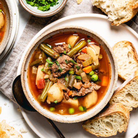 Crockpot Vegetable Beef Soup