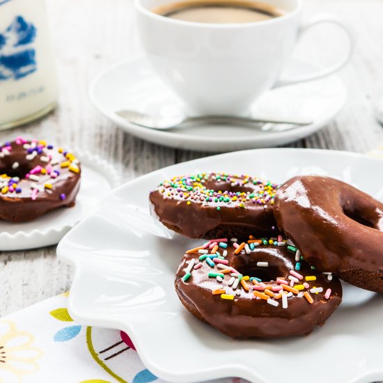 Easy Eggless Chocolate Donuts