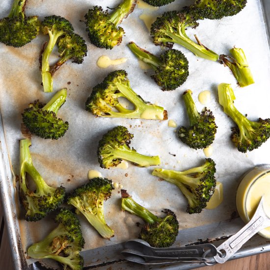 Roasted Broccoli with Lemon Sauce