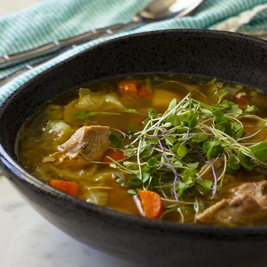 Homemade Chicken Bone Broth Soup