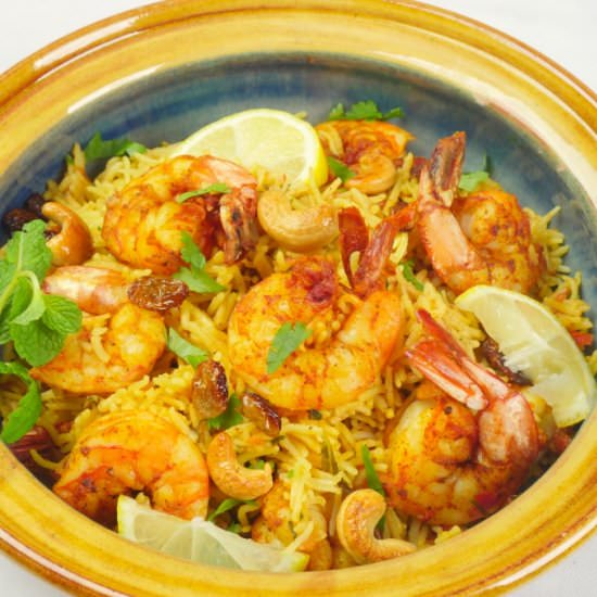 Instant Pot Shrimp Biryani Kerala